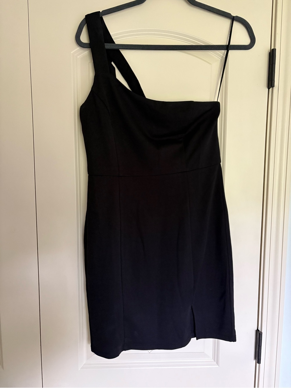 Black One-Shoulder Women’s Black Mini Dress